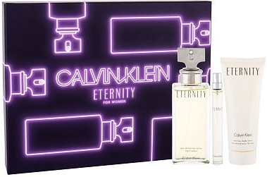 Calvin Klein Eternity EDP 100 ml + tělové mléko 100 ml + EDP 10 ml pro ženy dárková sada