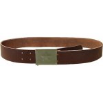 Pásek ČSLA kožený tmavý s přezkou – Zboží Dáma