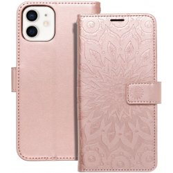 Pouzdro Forcell MEZZO Book Apple IPHONE 12 / 12 PRO mandala zlato růžové