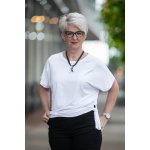 Pružné tričko s uzlem Dorian bílá – Sleviste.cz