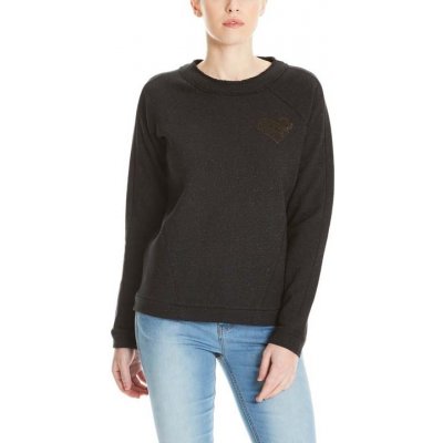 Bench mikina Glitter Jumper With Badge Black Beauty BK11179 – Hledejceny.cz