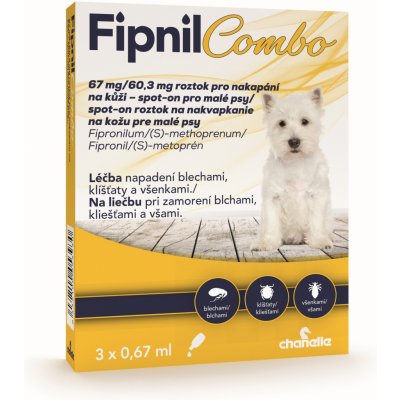 Fipnil Combo Spot-on Dog S 67 / 60,3 mg 3 x 0,67 ml – Zbozi.Blesk.cz