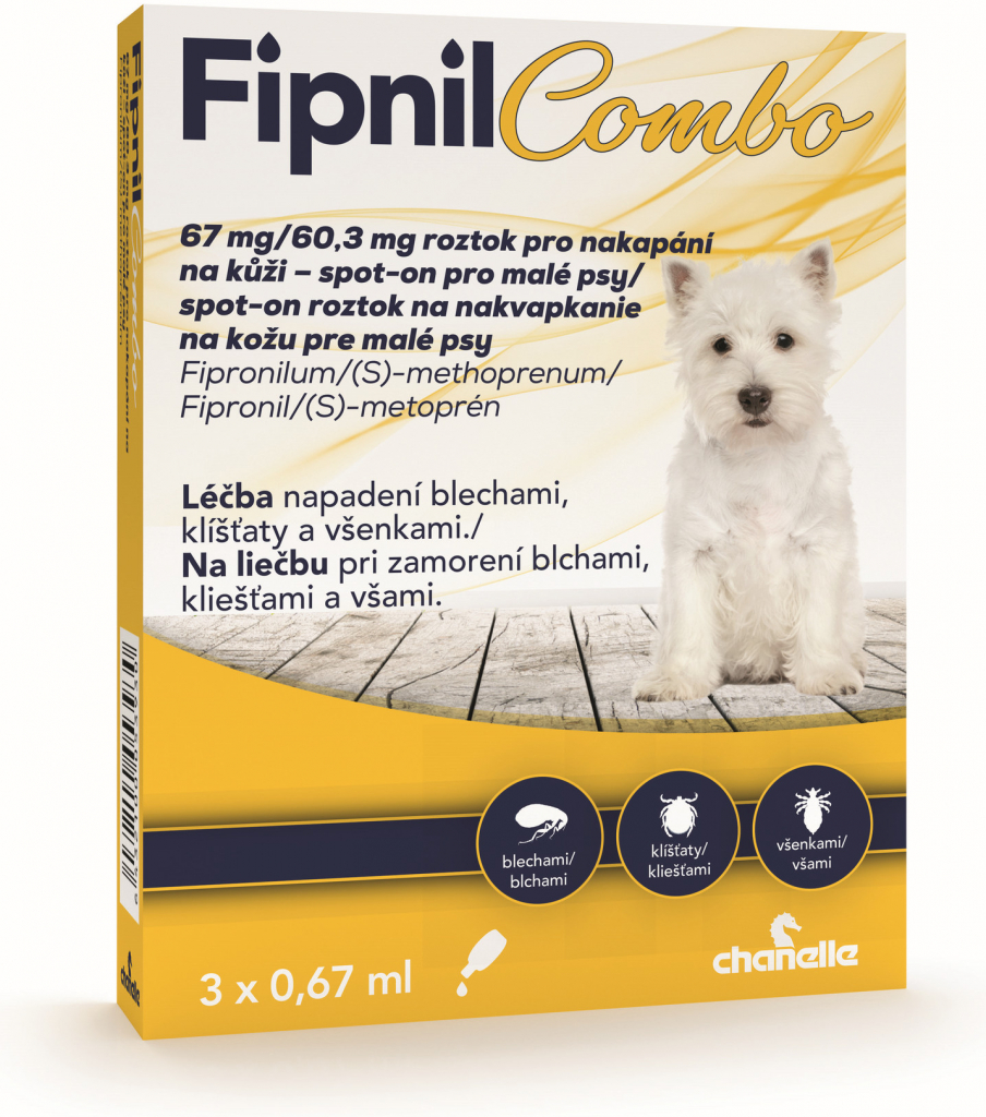 Fipnil Combo Spot-on Dog S 67 / 60,3 mg 3 x 0,67 ml