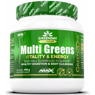 Amix GreenDay MultiGreens Vitality & Energy 300 g – Hledejceny.cz