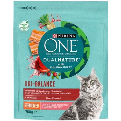 Purina ONE Dual Nature Adult Sterilized Salmon & Cranberry 0,75 kg – Hledejceny.cz