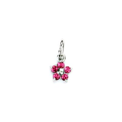 Čištín Zlatý přívěsek se Swarovski krystaly fuchsia pomněnka, P 1391 – Sleviste.cz