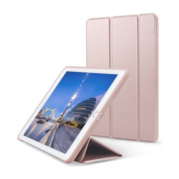 Pouzdro na tablet SES 2v1 Smart flip cover + zadní silikonový ochranný obal pro Apple iPad mini 7.9" 2019 5. generace růžový 6024