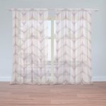 Sablio Záclony Bledě růžové pletení: 2ks 150x250cm – Hledejceny.cz