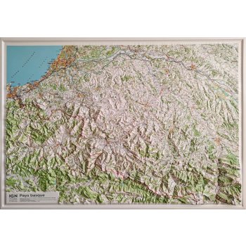 IGN Pays Basque - plastická mapa 113 x 80 cm