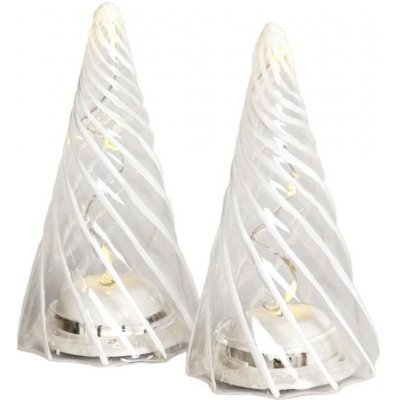 SIRIUS LED světelný stromeček skleněný sada 2 kusy čirý,11 cm – Hledejceny.cz
