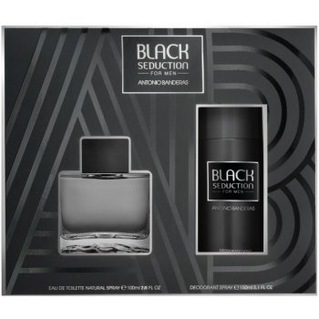 Antonio Banderas Seduction in Black EDT 100 ml + deospray 150 ml dárková sada