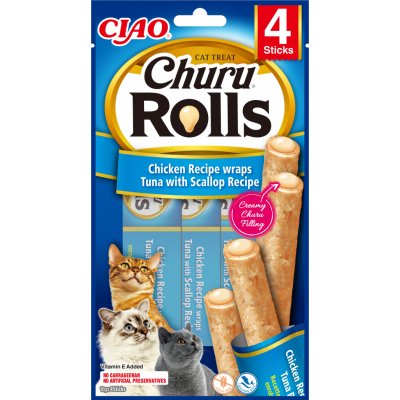 Churu Rolls Chicken wraps & Tuna Scallop 40 g – Hledejceny.cz