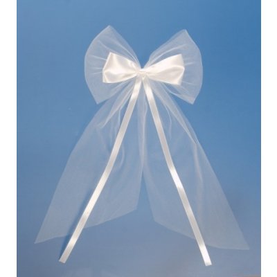 PartyDeco Svatební mašle na auto bílé 2 ks – Hledejceny.cz