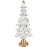 Clayre & Eef Christmas Decoration Figurine Christmas Tree 20x14x46 Cm White Plastic - 20*14*46 cm - Clayre & Eef – Hledejceny.cz