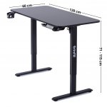 Trinfit Office Lift Zvedací stůl 120 x 60 cm černý – Hledejceny.cz