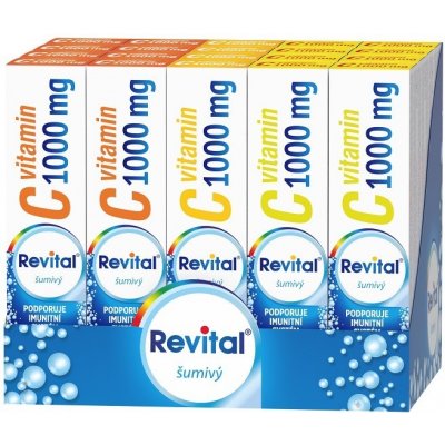 Revital vitamín C 1000 mg šumivý MIX BOX tablet eff 2 příchutě 20x20 ks – Hledejceny.cz