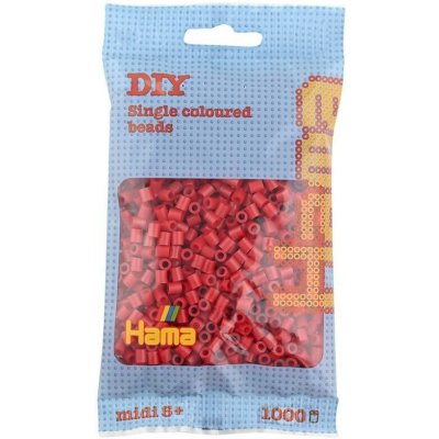 HAMA H207-22 Hama zažehlovací tmavě červené korálky 1000ks MIDI – Hledejceny.cz