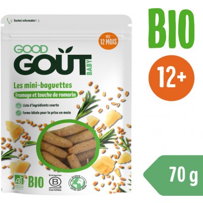 Good Gout Mini bagetky s rozm.a sýrem BIO 70 g – Sleviste.cz
