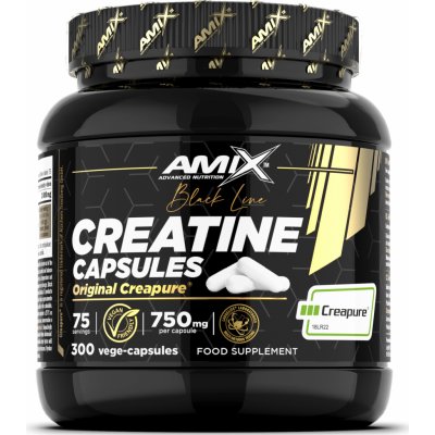 Amix Black Line Creatine Creapure Capsules 300 kapslí – Zboží Mobilmania