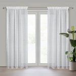 Takoy Hotová záclona ALAYA s jemným geometrickým vzorem 140 x 270 cm-HF-466631 | 140 x 270 cm – Zboží Mobilmania