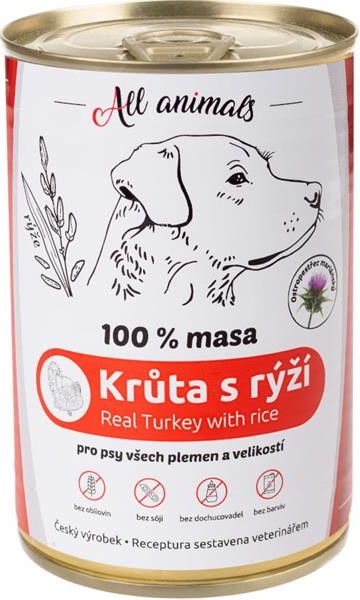 All Animals Dog Krůtí mleté s rýží 400 g