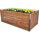 Strend Pro Garden vyvýšený záhon 200x100x77cm 3D drevo kov – HobbyKompas.cz