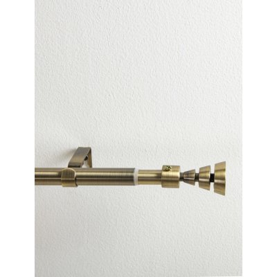 MKLuzkovinyCZ Garnýž jednořadá Marco - staré zlato 120 - 210 cm – Sleviste.cz