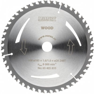 Narex Pilový kotouč WOOD 185 x 1.6/1.0 x 20 Z48T 65405833 – Zboží Mobilmania