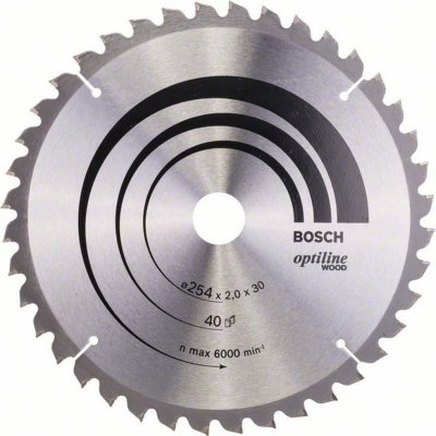 Bosch 2608640435 Pilový kotouč Optiline Wood 254 x 30 x 2,0 mm, 40
