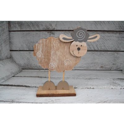 Dřevěná ovečka 14 x 14 cm – Hledejceny.cz