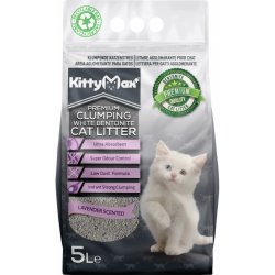 Kittymax hrudkující bezprašný bílý bentonit Baby Powder 5 l