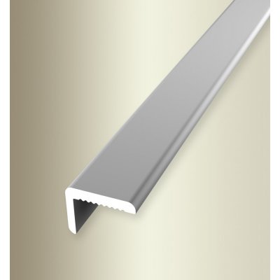 Küberit Stěnový ukončovací profil Stříbrná 279 U F4 9,2x7 mm 3,05 m