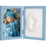 Tiny Memories Sada na otisk miminka -dvojitý rámeček s modelínou pro otisk ručičky nebo nožičky, modrý – Sleviste.cz