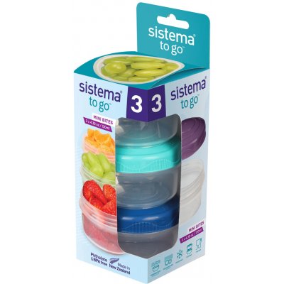 Sistema Mini Bites To Go Sada kelímků 3 x 130 ml – Zboží Mobilmania