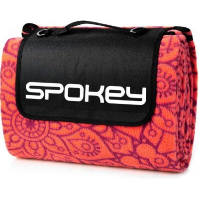 Spokey MANDALA Pikniková deka s popruhem lososová