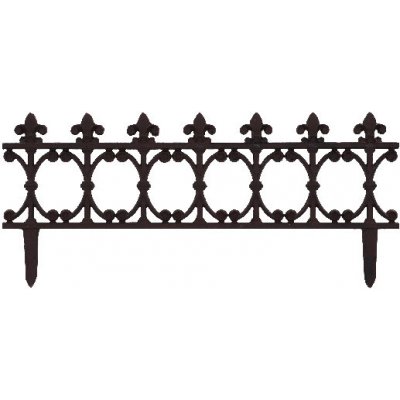 Esschert Design Litinový plůtek COTTAGE, 82x1x36 cm, hnědá – Hledejceny.cz