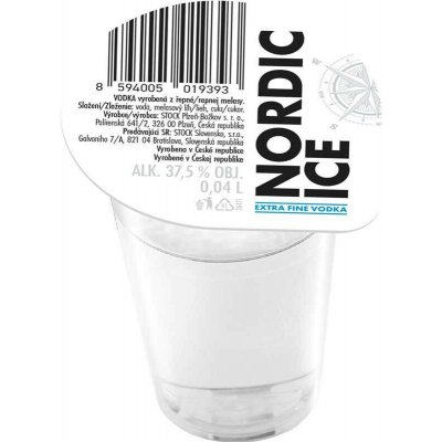 Vodka Nordic Ice Panák 37,5% 0,04 l (holá láhev) – Zboží Dáma