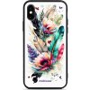 Pouzdro a kryt na mobilní telefon Apple Pouzdro Mobiwear Glossy Apple iPhone X - G017G Pírka a květy