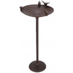 Esschert Design Koupel pro ptáčky BEST FOR BIRDS litinová na noze 60x27cm hnědá – Zboží Dáma