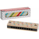 Petit Collage Dřevěná harmonika s pruhy a puntíky – Zboží Mobilmania