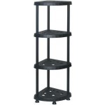 Extera Regál 136 x 39,2 x 39,2 cm 4 police černý 62106 – HobbyKompas.cz