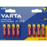 Varta Longlife Max Power AAA 8ks 4703101448 – Zbozi.Blesk.cz