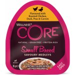 Wellness Core Adult Small Breed Savoury Medleys Flavoured with Roasted Chicken Duck Peas a Carrots 85 g – Sleviste.cz