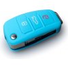 Klíčenka Klíčenka Ochranné silikonové pouzdro na klíč pro Audi s vystřelovacím klíčem světle modrá