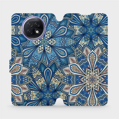 Pouzdro Mobiwear parádní flip Xiaomi Redmi Note 9T 5G - V108P Modré mandala květy – Zboží Mobilmania