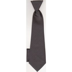 Chlapecká kravata malá černostříbrná s kapesníčkem