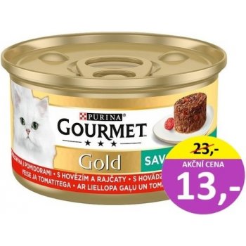 Gourmet Gold Savoury Cake KK S hovězím & rajčaty 85 g