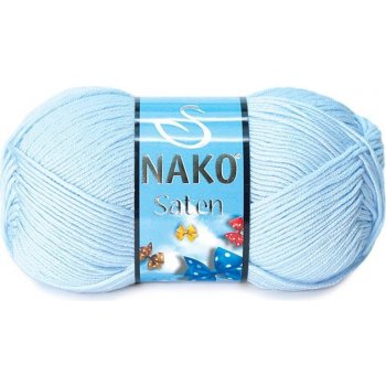 Příze Nako Saten 1820 - baby modrá