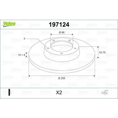 Brzdový kotouč VALEO 197124 – Hledejceny.cz