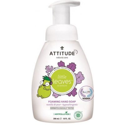ATTITUDE ATTITUDE Dětské pěnivé mýdlo na ruce Little leaves s vůní vanilky a hrušky, 295 ml